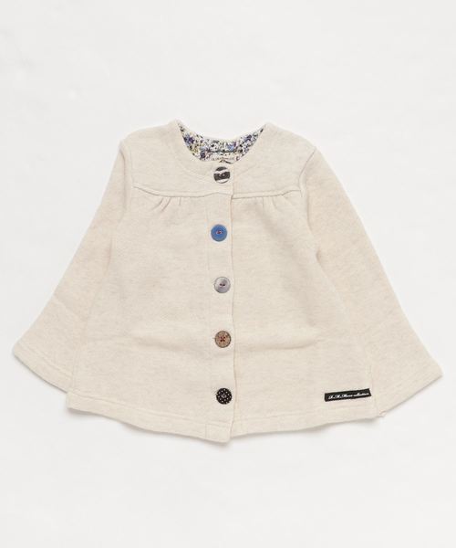 RAGMART（ラグマート）の「ソフト裏毛カーディガン（カーディガン/ボレロ・キッズ・ベージュ/グレー・100cm/110cm/120cm/130cm）」の8枚目の写真