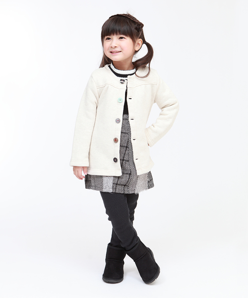 RAGMART（ラグマート）の「ソフト裏毛カーディガン（カーディガン/ボレロ・キッズ・ベージュ/グレー・100cm/110cm/120cm/130cm）」の7枚目の写真