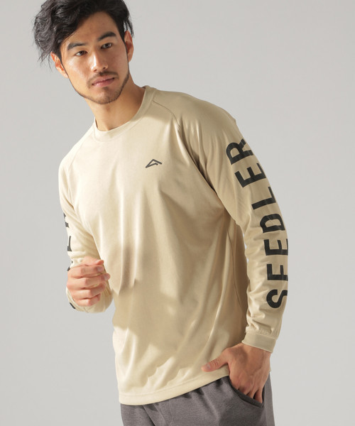 BAYFLOW（ベイフロー）の「[SEEDLER ( シードラー)]ソデプリントロングスリーブT（Tシャツ/カットソー・メンズ・ホワイト/ベージュ/チャコール・SMALL/LARGE/MEDIUM）」の2枚目の写真