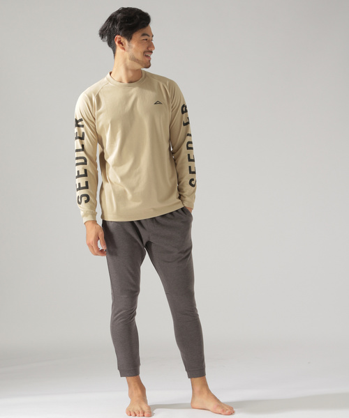 BAYFLOW（ベイフロー）の「[SEEDLER ( シードラー)]ソデプリントロングスリーブT（Tシャツ/カットソー・メンズ・ホワイト/ベージュ/チャコール・SMALL/LARGE/MEDIUM）」の5枚目の写真