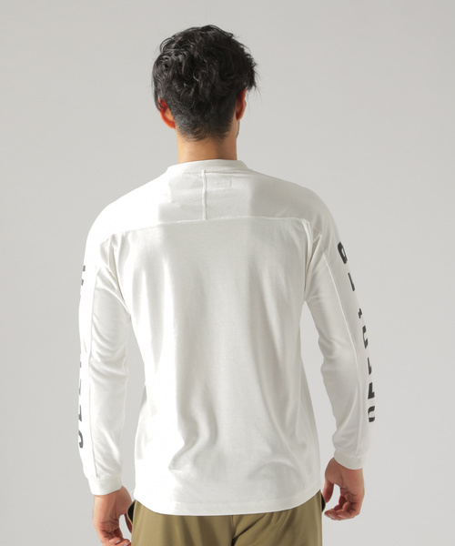 BAYFLOW（ベイフロー）の「[SEEDLER ( シードラー)]ソデプリントロングスリーブT（Tシャツ/カットソー・メンズ・ホワイト/ベージュ/チャコール・SMALL/LARGE/MEDIUM）」の8枚目の写真