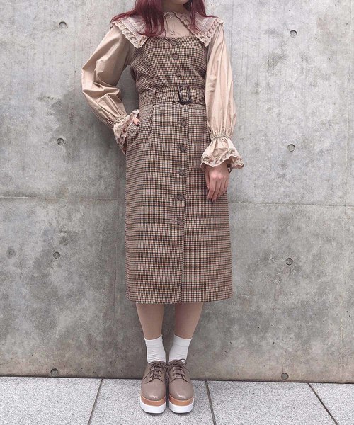 one after another NICE CLAUP（ワンアフターアナザーナイスクラップ）の「ヴィンテージ襟レースブラウス（シャツ/ブラウス・レディース・オフホワイト/モカ/ライトベージュ・FREE）」の10枚目の写真