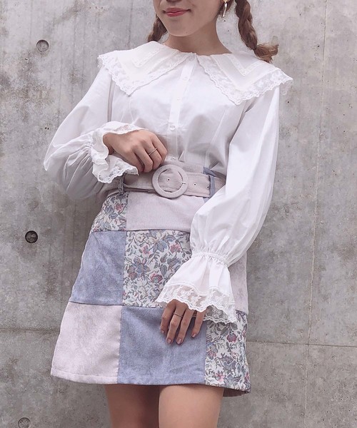 one after another NICE CLAUP（ワンアフターアナザーナイスクラップ）の「ヴィンテージ襟レースブラウス（シャツ/ブラウス・レディース・オフホワイト/モカ/ライトベージュ・FREE）」の15枚目の写真