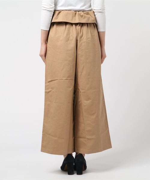 STYLEBLOCK（スタイルブロック）の「綿ツイルウエストリボンワイドパンツ（その他パンツ・レディース・ブラック/ベージュ/カーキ/キャメル・M）」の6枚目の写真