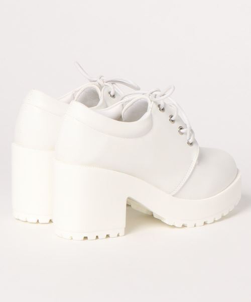 KOBE LETTUCE（コウベレタス）の「プラットフォーム厚底ヒールアップスニーカー*レディース/シューズ/ショートブーツ[I1727]神戸レタス（スニーカー・レディース・ホワイト/ブラック/シルバー/ホワイト系その他・LL/M/L/S）」の6枚目の写真