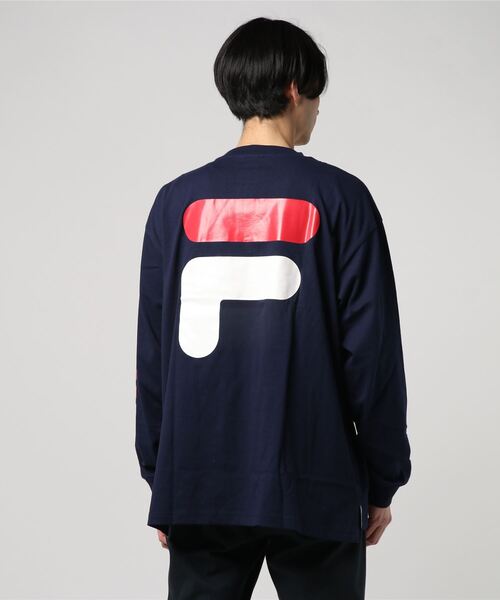 FILA HERITAGE(フィラヘリテージ)の「FILA heritage ロゴバックプリントクルーネックジャージーロングスリーブTシャツ(Tシャツ/カットソー・メンズ・ネイビー/オレンジ/ホワイト・M/XL/XXL/L/S)」の20枚目の写真