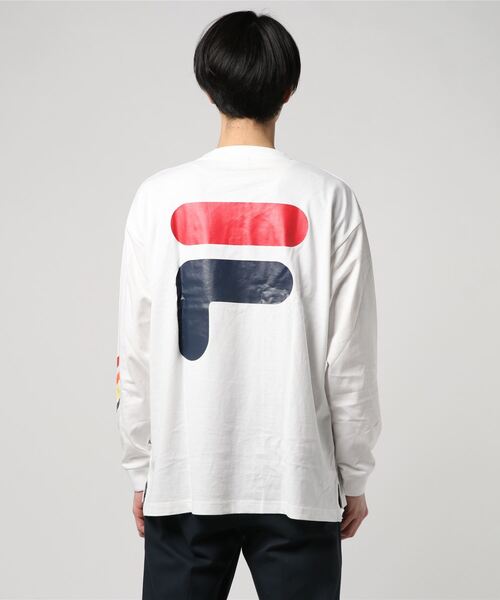 FILA HERITAGE(フィラヘリテージ)の「FILA heritage ロゴバックプリントクルーネックジャージーロングスリーブTシャツ(Tシャツ/カットソー・メンズ・ネイビー/オレンジ/ホワイト・M/XL/XXL/L/S)」の19枚目の写真