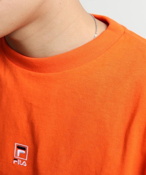 FILA HERITAGE(フィラヘリテージ)の「FILA heritage ロゴバックプリントクルーネックジャージーロングスリーブTシャツ(Tシャツ/カットソー・メンズ・ネイビー/オレンジ/ホワイト・M/XL/XXL/L/S)」の14枚目の写真
