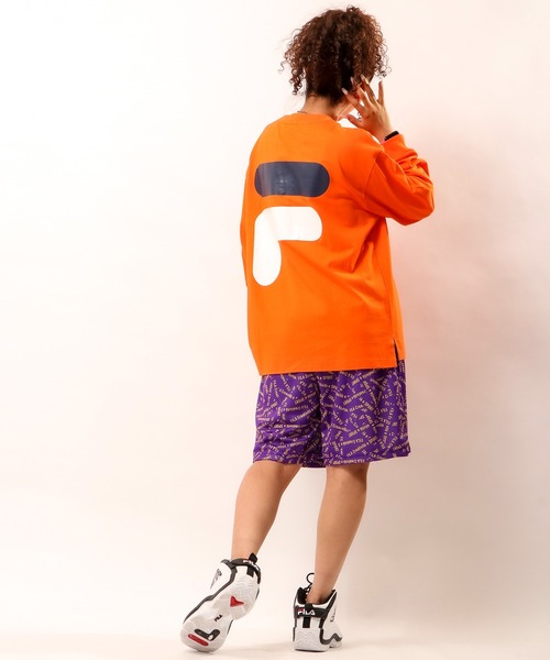 FILA HERITAGE(フィラヘリテージ)の「FILA heritage ロゴバックプリントクルーネックジャージーロングスリーブTシャツ(Tシャツ/カットソー・メンズ・ネイビー/オレンジ/ホワイト・M/XL/XXL/L/S)」の16枚目の写真