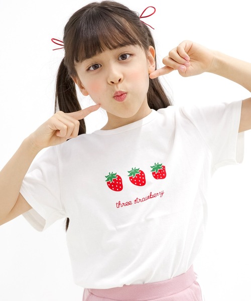 Bee des Bee（ビーデスビー）の「【コットン100％】半袖プリントTシャツ（Tシャツ/カットソー・キッズ・ホワイト×ブラック/ホワイト×グレー/ブラック×グリーン/ホワイト/ネイビー/ブラック×グレー/ホワイト×グリーン/ホワイト×イエロー/チャコールグレー/ライトブルー/ライトベージュ/ブラック/ミント/ベージュ/クリーム/ホワイト系その他/アイボリー/ピンク/ライラック/ピンクベージュ/サックスブルー/ピンク系その他/ライトグリーン/ダークブラウン/ホワイト系その他5/ホワイト系その他6/ブラック系その他2/ホワイト系その他3/ホワイト系その他2/ホワイト系その他4/ブラック系その他/ブルー/ピンク系その他2/ホワイト系その他7・110cm/120cm/130cm/150cm/100cm/140cm）」の7枚目の写真