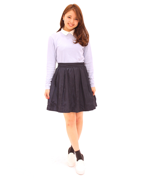 Chico（チコ）の「リバーシブルフレアーSKT（スカート・レディース・ベージュ/ライトグリーン/ネイビー/ピンク・FREE）」の5枚目の写真