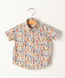 SHIPS KIDS:リバティ ヨット柄 シャツ(80～90cm)
