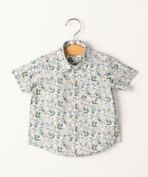 SHIPS（シップス）の「SHIPS KIDS:リバティ ヨット柄 シャツ(80～90cm)（シャツ/ブラウス・キッズ・レッド/グリーン・90/80）」の2枚目の写真