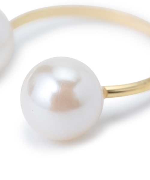 Ray BEAMS（レイビームス）の「February for BEAMS / 2パール リング（リング・レディース・ホワイト・約10号）」の5枚目の写真