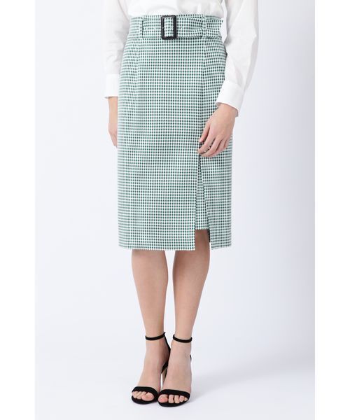 PINKY&DIANNE（ピンキーアンドダイアン）の「ギンガムストレッチラップレイヤードスカート（スカート・レディース・ブラック系その他/グリーン系その他・38/36/34）」の18枚目の写真