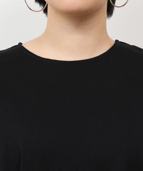 ADAM ET ROPE'（アダムエロペ）の「ＯＮＯメリヤスミニ裏毛ルーズワンピース（ワンピース・レディース・オフホワイト/ブラック・FREE）」の5枚目の写真