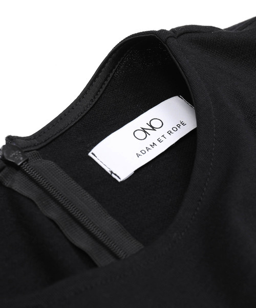 ADAM ET ROPE'（アダムエロペ）の「ＯＮＯメリヤスミニ裏毛ルーズワンピース（ワンピース・レディース・オフホワイト/ブラック・FREE）」の16枚目の写真