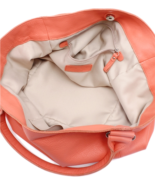 PLST(プラステ)の「カウレザートートバッグ(大)(トートバッグ・レディース・ベージュ/グレー/コーラル・FREE)」の7枚目の写真