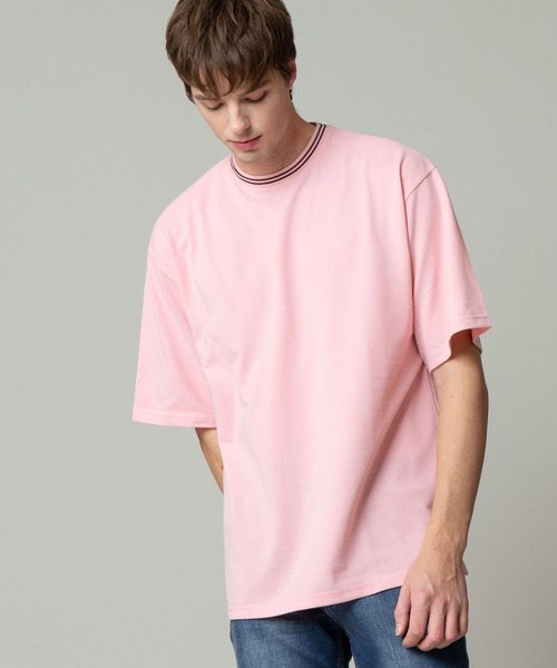 Bling Leads(ブリングリーズ)の「T/C 鹿の子 クルーネック Tシャツ(Tシャツ/カットソー・メンズ・ホワイト/ブラック/チャコールグレー/カーキ/ネイビー/サックスブルー/ピンク/ワインレッド・M/L/XL)」の7枚目の写真