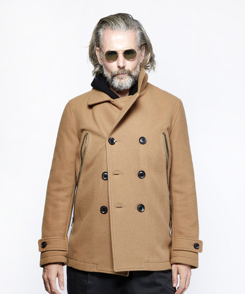 junhashimoto（ジュンハシモト）の「Schott×junhashimoto ZIP P COAT   LEON11月号掲載（ピーコート・メンズ・ブラック/ベージュ/ブルー・2/4/3/5）」の20枚目の写真
