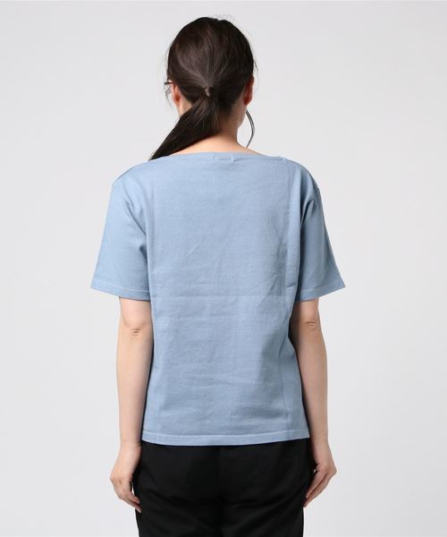 D.M.G.（ドミンゴ）の「D.M.G./ディーエムジー　ボートネックTシャツ　19-069（Tシャツ/カットソー・レディース・ブルー/グリーン/イエロー・2/3）」の4枚目の写真