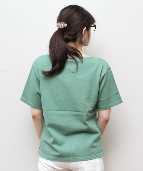 D.M.G.（ドミンゴ）の「D.M.G./ディーエムジー　ボートネックTシャツ　19-069（Tシャツ/カットソー・レディース・ブルー/グリーン/イエロー・2/3）」の13枚目の写真