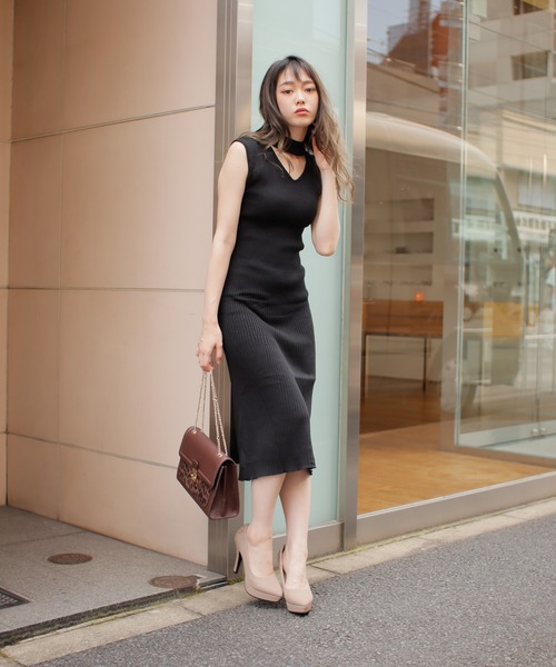 LIPSERVICE(リップサービス)の「ニュアンスボーダーマーメイドニットワンピース(ワンピース・レディース・ブラック/その他1/その他2/オレンジ系その他・S/M)」の15枚目の写真