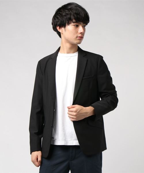semantic design(セマンティックデザイン)の「セマンティックデザイン/semantic design エステルストレッチジャケット(テーラードジャケット)」|ブラック
