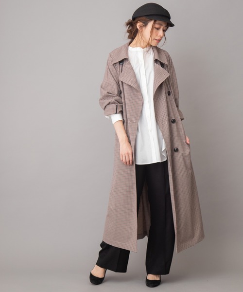 Munich（ミューニック）の「ガンクラブチェック　トレンチコート（トレンチコート・レディース・ベージュ/レッド・XS/S）」の11枚目の写真