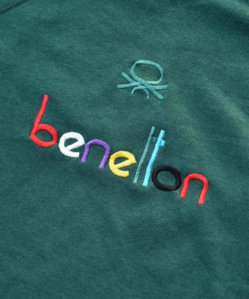 VINTAGE（ヴィンテージ）の「【ヴィンテージ古着】benetton/ベネトン ロゴ クルーネックスウェット（スウェット・メンズ・グリーン・LARGE）」の3枚目の写真