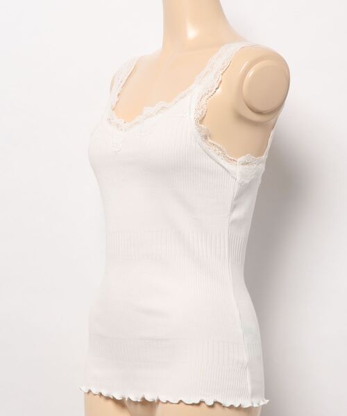 Heather（ヘザー）の「ECOコットンレースキャミ　868707（キャミソール・レディース・ブラック/アイボリー/オレンジ系その他/オフホワイト/グレー系その他/ブラウン系その他/ブルー系その他・FREE）」の16枚目の写真