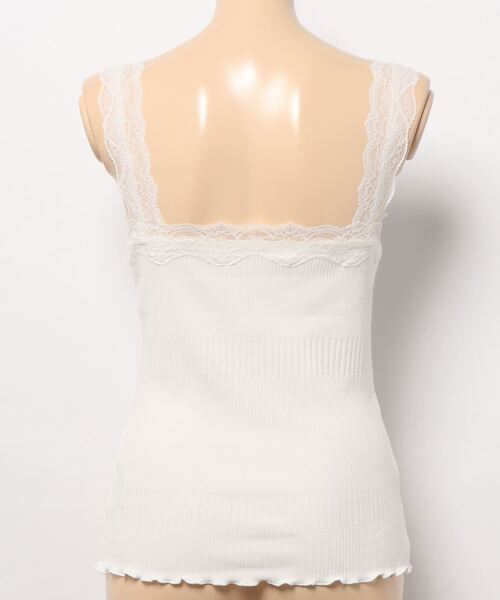 Heather（ヘザー）の「ECOコットンレースキャミ　868707（キャミソール・レディース・ブラック/アイボリー/オレンジ系その他/オフホワイト/グレー系その他/ブラウン系その他/ブルー系その他・FREE）」の17枚目の写真