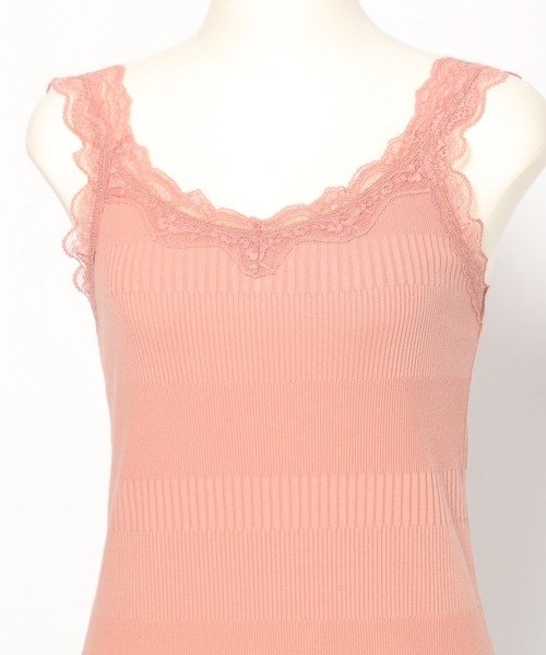 Heather（ヘザー）の「ECOコットンレースキャミ　868707（キャミソール・レディース・ブラック/アイボリー/オレンジ系その他/オフホワイト/グレー系その他/ブラウン系その他/ブルー系その他・FREE）」の9枚目の写真