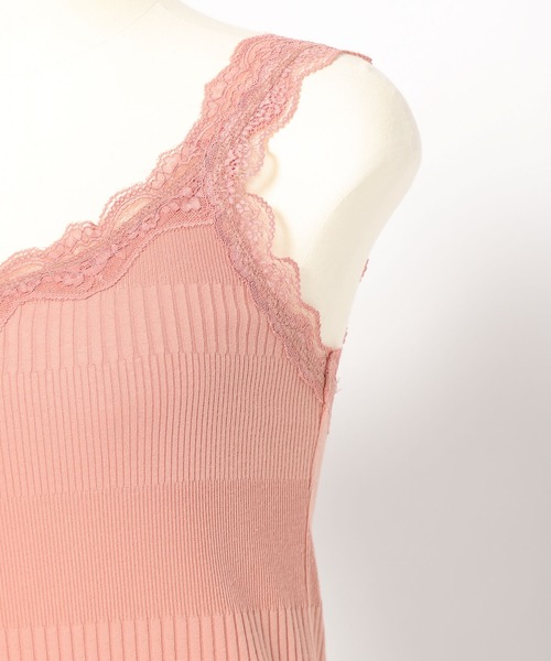 Heather（ヘザー）の「ECOコットンレースキャミ　868707（キャミソール・レディース・ブラック/アイボリー/オレンジ系その他/オフホワイト/グレー系その他/ブラウン系その他/ブルー系その他・FREE）」の14枚目の写真