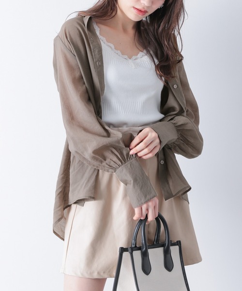 Heather（ヘザー）の「ECOコットンレースキャミ　868707（キャミソール・レディース・ブラック/アイボリー/オレンジ系その他/オフホワイト/グレー系その他/ブラウン系その他/ブルー系その他・FREE）」の21枚目の写真