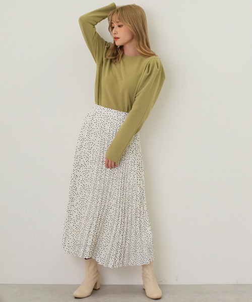 one after another NICE CLAUP（ワンアフターアナザーナイスクラップ）の「パワショルトレーナー（Tシャツ/カットソー・レディース・アイボリー/ブラウン/グリーン/パープル・FREE）」の21枚目の写真