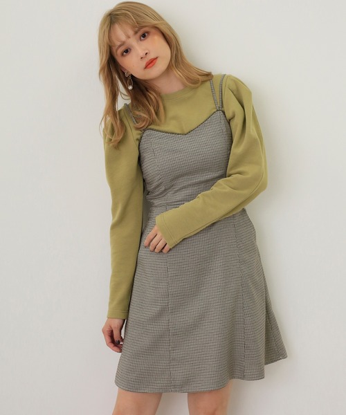 one after another NICE CLAUP（ワンアフターアナザーナイスクラップ）の「パワショルトレーナー（Tシャツ/カットソー・レディース・アイボリー/ブラウン/グリーン/パープル・FREE）」の14枚目の写真