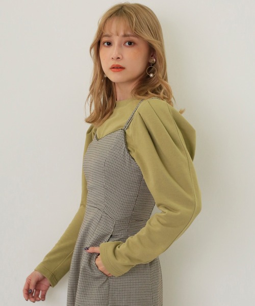 one after another NICE CLAUP（ワンアフターアナザーナイスクラップ）の「パワショルトレーナー（Tシャツ/カットソー・レディース・アイボリー/ブラウン/グリーン/パープル・FREE）」の11枚目の写真