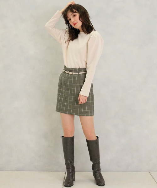 one after another NICE CLAUP（ワンアフターアナザーナイスクラップ）の「パワショルトレーナー（Tシャツ/カットソー・レディース・アイボリー/ブラウン/グリーン/パープル・FREE）」の16枚目の写真