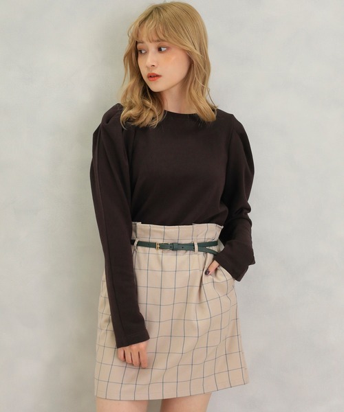 one after another NICE CLAUP（ワンアフターアナザーナイスクラップ）の「パワショルトレーナー（Tシャツ/カットソー・レディース・アイボリー/ブラウン/グリーン/パープル・FREE）」の20枚目の写真