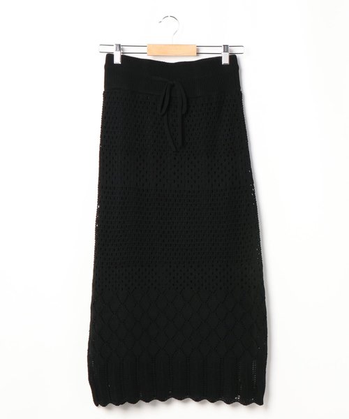 FUN.TRINITY（ファン トリニティー）の「クロシェタイトスカート（スカート・レディース・ブラック/ベージュ/オフホワイト・M）」の8枚目の写真