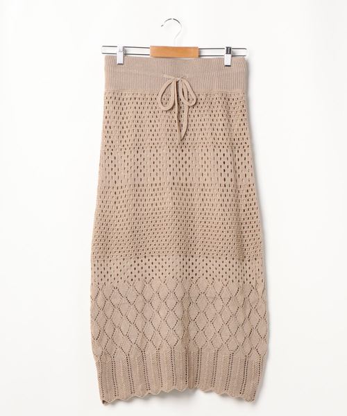 FUN.TRINITY（ファン トリニティー）の「クロシェタイトスカート（スカート・レディース・ブラック/ベージュ/オフホワイト・M）」の10枚目の写真