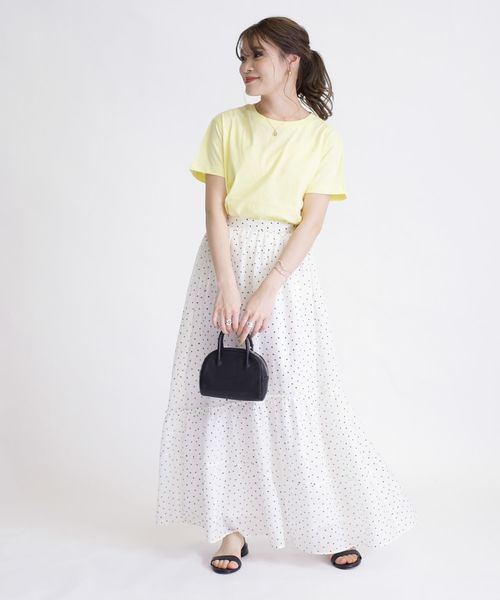 SHIPS(シップス)の「オーガニックロゴTEE(Tシャツ/カットソー・レディース・ベージュ/ホワイト/イエロー/ダークグレー・ONE SIZE)」の7枚目の写真