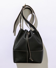 natural couture | バイカラー巾着バッグ(ショルダーバッグ)