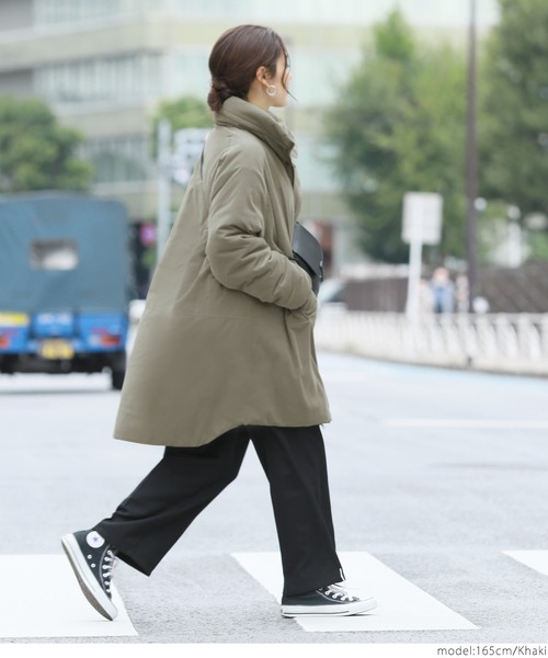 coca（coca）（コカ）の「ミリタリージャケット（ダウンジャケット/コート・レディース・ブラック/カーキ・ONE SIZE）」の7枚目の写真