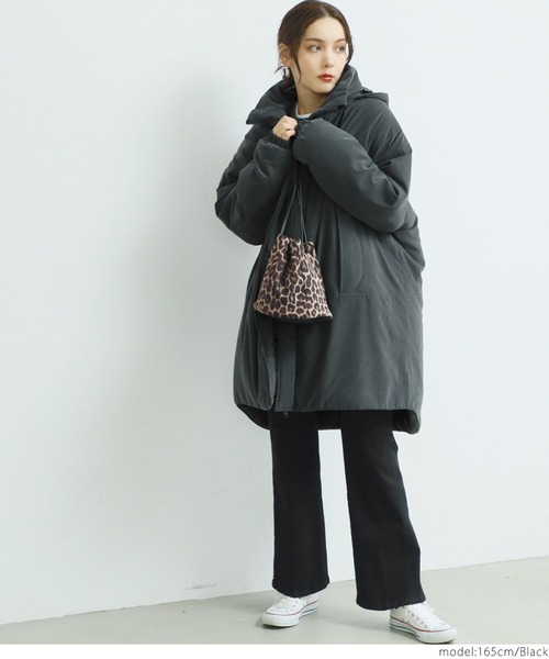 coca（coca）（コカ）の「ミリタリージャケット（ダウンジャケット/コート・レディース・ブラック/カーキ・ONE SIZE）」の14枚目の写真