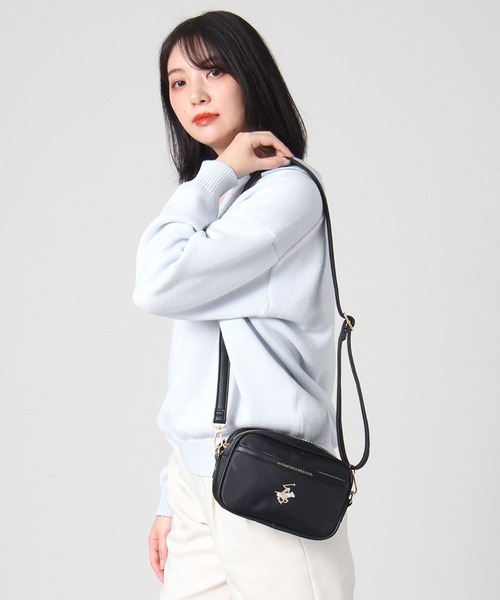 BEVERLY HILLS POLO CLUB(ビバリーヒルズポロクラブ)の「【BEVERLY HILLS POLO CLUB/ビバリーヒルズポロクラブ】ポニー刺繍ショルダーバッグ(ショルダーバッグ・レディース・ブラック/ネイビー・FREE)」の21枚目の写真