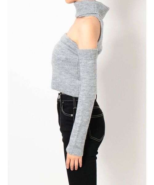 GYDA（ジェイダ）の「2WAYチョーカーベアニット TOPS（ニット/セーター・レディース・グレー/ブラック/ベージュ/ピンク・FREE）」の11枚目の写真