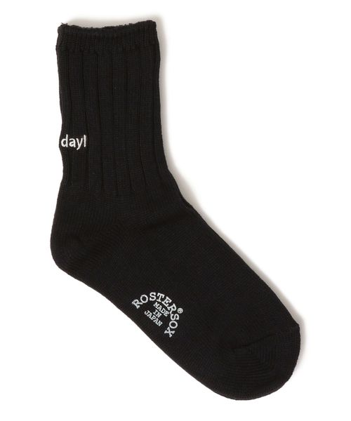 ROSTER SOX(ロスターソックス)の「ROSTER SOX:【別注】have a nice dayソックス(ソックス/靴下・レディース・ライトホワイト/ピンク/ブラック・ONE SIZE)」の3枚目の写真