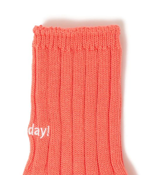ROSTER SOX(ロスターソックス)の「ROSTER SOX:【別注】have a nice dayソックス(ソックス/靴下・レディース・ライトホワイト/ピンク/ブラック・ONE SIZE)」の4枚目の写真